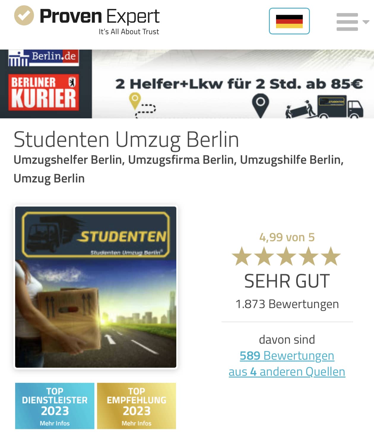 Studenten Umzug Erfahrung