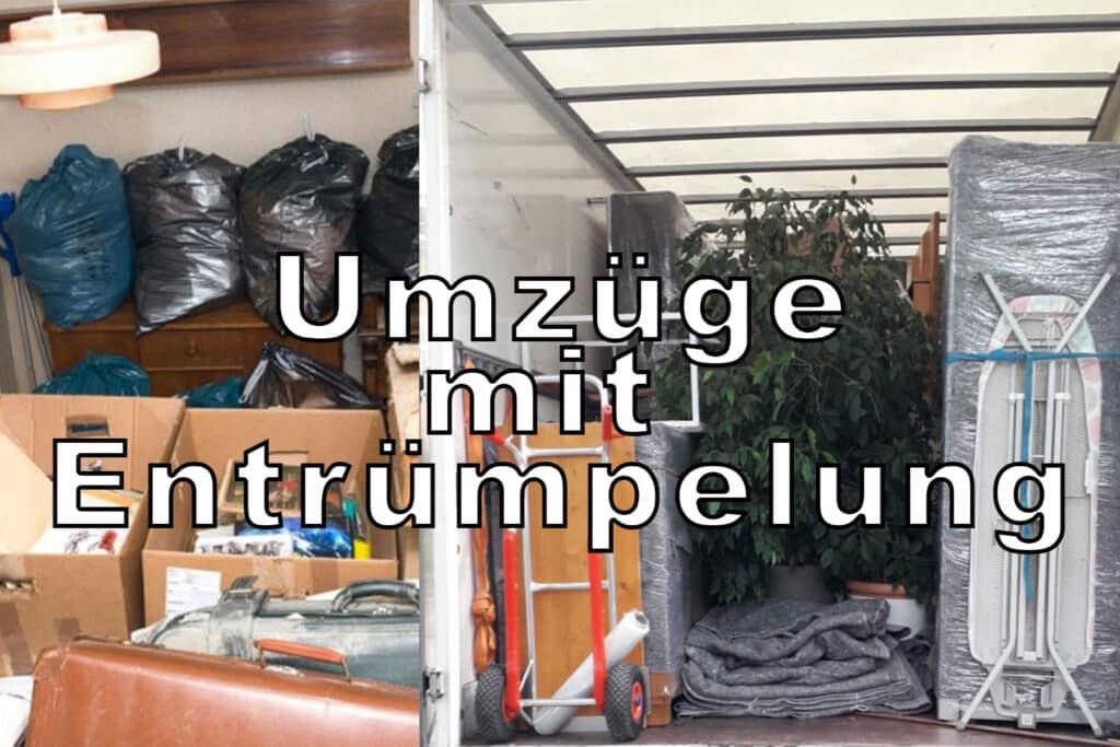 Umzugsunternehmen in Berlin entrümpelt eine Wohnung und transportiert Möbel